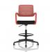 Cosmo Hi Rise Chair Red Frame Black Seat OP000373