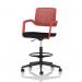 Cosmo Hi Rise Chair Red Frame Black Seat OP000373