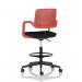 Cosmo Hi Rise Chair Red Frame Black Seat OP000373
