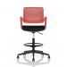 Cosmo Hi Rise Chair Red Frame Black Seat OP000373