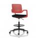 Cosmo Hi Rise Chair Red Frame Black Seat OP000373