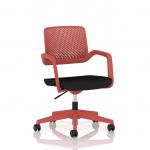 Cosmo Task Operator Chair Red Frame Black Seat OP000377