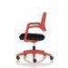 Cosmo Task Operator Chair Red Frame Black Seat OP000377
