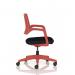 Cosmo Task Operator Chair Red Frame Black Seat OP000377