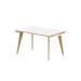 Oslo Single White Frame Wooden Leg Bench Desk 1200 White With Natural Wood Edge OSL0116