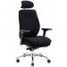 Domino With Arms And Headrest Black Fabric PO000066