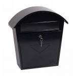 Phoenix Clasico Front Loading Letter Box MB0117KB in Black with Key Lock PX0043