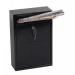 Phoenix Letra Front Loading Letter Box MB0116KB in Black with Key Lock PX0253