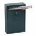 Phoenix Letra MB0116KG Front Loading Mail Box in Green with Key Lock PX0254