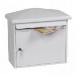 Phoenix Libro Front Loading Letter Box MB0115KW in White with Key Lock PX0258