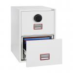 Phoenix World Class Vertical Fire File FS2262F 2 Drawer Filing Cabinet with Fingerprint Lock PX0405