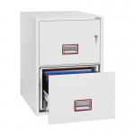 Phoenix World Class Vertical Fire File FS2262K 2 Drawer Filing Cabinet with Key Lock PX0406