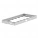 The Silverline Cupboard and Bookcase Accessories Qube Roll Out Suspended Filing Frame features a sleek, metallic design with multiple shelves for efficient storage. The suspended filing frame allows for easy access to important documents.