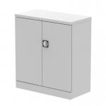 Qube Stationery 1000mm 2-Door Cupboard Light Grey With Shelf QS2045