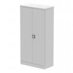 Qube Stationery 1850mm 2-Door Cupboard Light Grey With Shelves QS2049