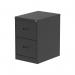 This image shows the sleek and modern Silverline Qube 2 Drawer Filing Cabinet in classic black. Its steel construction and clean lines make it a stylish and functional storage solution for any office or home workspace.