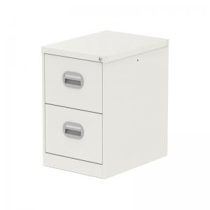 Qube 2 Drawer Filing Cabinet White QS2054