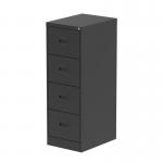 Qube 4 Drawer Filing Cabinet Black QS2059