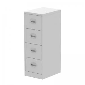 Qube 4 Drawer Filing Cabinet Light Grey QS2061