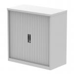 Qube 1000mm Side Tambour Cupboard Light Grey With Shelf QS2067