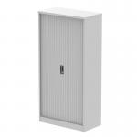 Qube 2000mm Side Tambour Cupboard Light Grey With Shelf QS2069