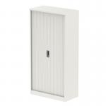 Qube 2000mm Side Tambour Cupboard White With Shelves QS2070