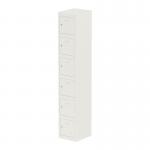 Qube Locker 6 Door 1800mm High White QS2073