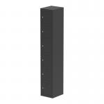 Qube Locker 6 Door 1800mm High Black QS2075