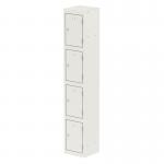 Qube Locker 4 Door 1800mm High White QS2076