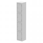 Qube Locker 4 Door 1800mm High Light Grey QS2077