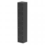 Qube Locker 4 Door 1800mm High Black QS2078