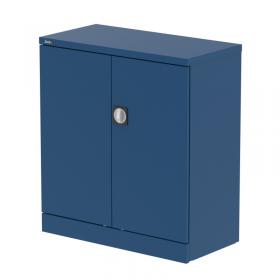 Qube 1020mm 2-Door Stationery Cupboard Blue With Shelf QS2089