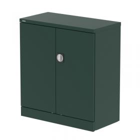 Qube 1020mm 2-Door Stationery Cupboard British Racing Green With Shelf QS2090