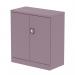 A sleek and stylish addition to any office space, this photograph showcases the Silverline Medium Cupboards Qube in a beautiful pastel violet color. The 1000mm 2-door design exudes functionality, while the included shelf provides ample storage for stationery and supplies. With its modern and vibrant appearance, its sure to enhance any workplace.
