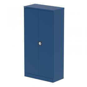 Qube 1830mm 2-Door Stationery Cupboard Blue With Shelves QS2111