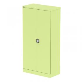 Qube 1830mm 2-Door Stationery Cupboard Chlorophyll With Shelves QS2115