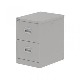 Qube 2 Drawer Filing Cabinet Goose Grey QS2131