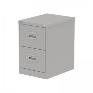 Qube 2 Drawer Filing Cabinet Goose Grey QS2131