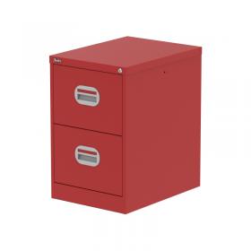 Qube 2 Drawer Filing Cabinet Red QS2135