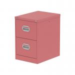 The Silverline Steel Filing Cabinets Qube 2 Drawer Filing Cabinet in Antique Pink is a sleek and stylish addition to any office space. Its sturdy steel construction and two spacious drawers provide ample storage for important documents. The antique pink color adds a pop of personality to your workspace.