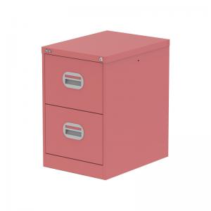 Qube 2 Drawer Filing Cabinet Antique Pink QS2143