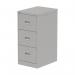 The Silverline Steel Filing Cabinets Qube 3 Drawer Filing Cabinet in Goose Grey is a sleek and modern storage solution. With its three spacious drawers and steel construction, this cabinet is perfect for organizing and storing documents and supplies in any office setting. The neutral grey color adds a professional touch to any space.
