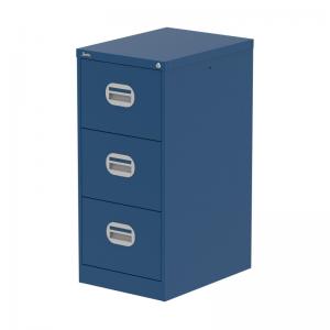 Qube 3 Drawer Filing Cabinet Blue QS2155
