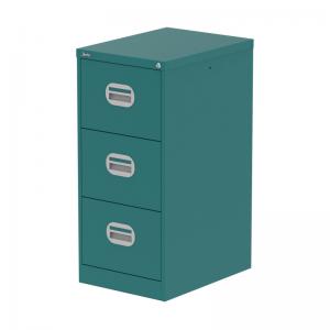 Qube 3 Drawer Filing Cabinet Verdigris QS2164
