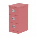 The Silverline Steel Filing Cabinets Qube 3 Drawer Filing Cabinet Antique Pink QS2165 is a sleek and modern storage solution. The antique pink color adds a pop of color to any office or home space. The three spacious drawers provide ample storage for files and documents. The sturdy steel construction ensures durability and the sleek design adds a touch of sophistication.