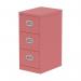 The Silverline Steel Filing Cabinets Qube 3 Drawer Filing Cabinet Antique Pink QS2165 is a sleek and modern storage solution. The antique pink color adds a pop of color to any office or home space. The three spacious drawers provide ample storage for files and documents. The sturdy steel construction ensures durability and the sleek design adds a touch of sophistication.