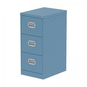 Qube 3 Drawer Filing Cabinet Pastel Blue QS2167