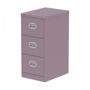 Qube 3 Drawer Filing Cabinet Pastel Violet QS2169