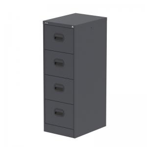 Qube 4 Drawer Filing Cabinet Graphite Grey QS2176