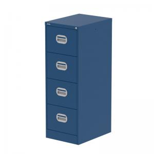 Qube 4 Drawer Filing Cabinet Blue QS2177